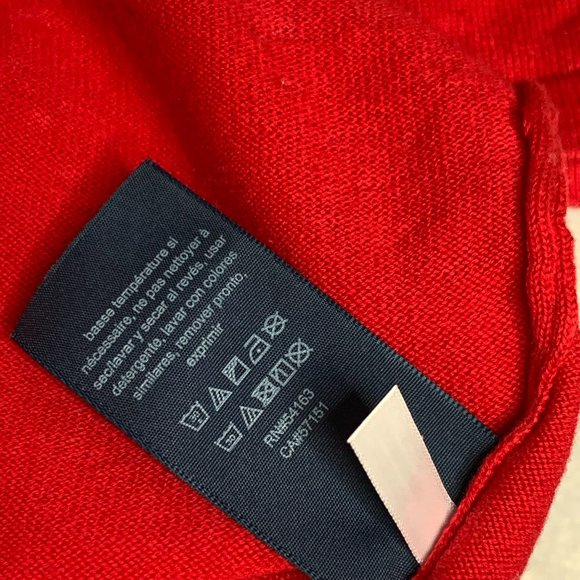Tommy Hilfiger Sweater L Red 100% Cotton - Picture 11 of 11
